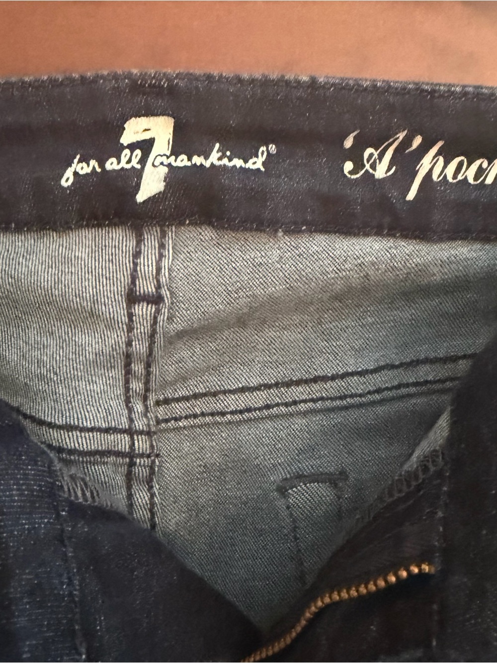 7 For All Mankind A Pocket Flare Jeans Dark Wash Size 29 - Picture 6 of 10